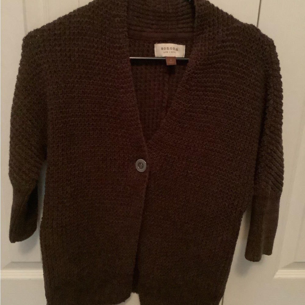 Sonoma one button 3/4 sleeve size S sweater